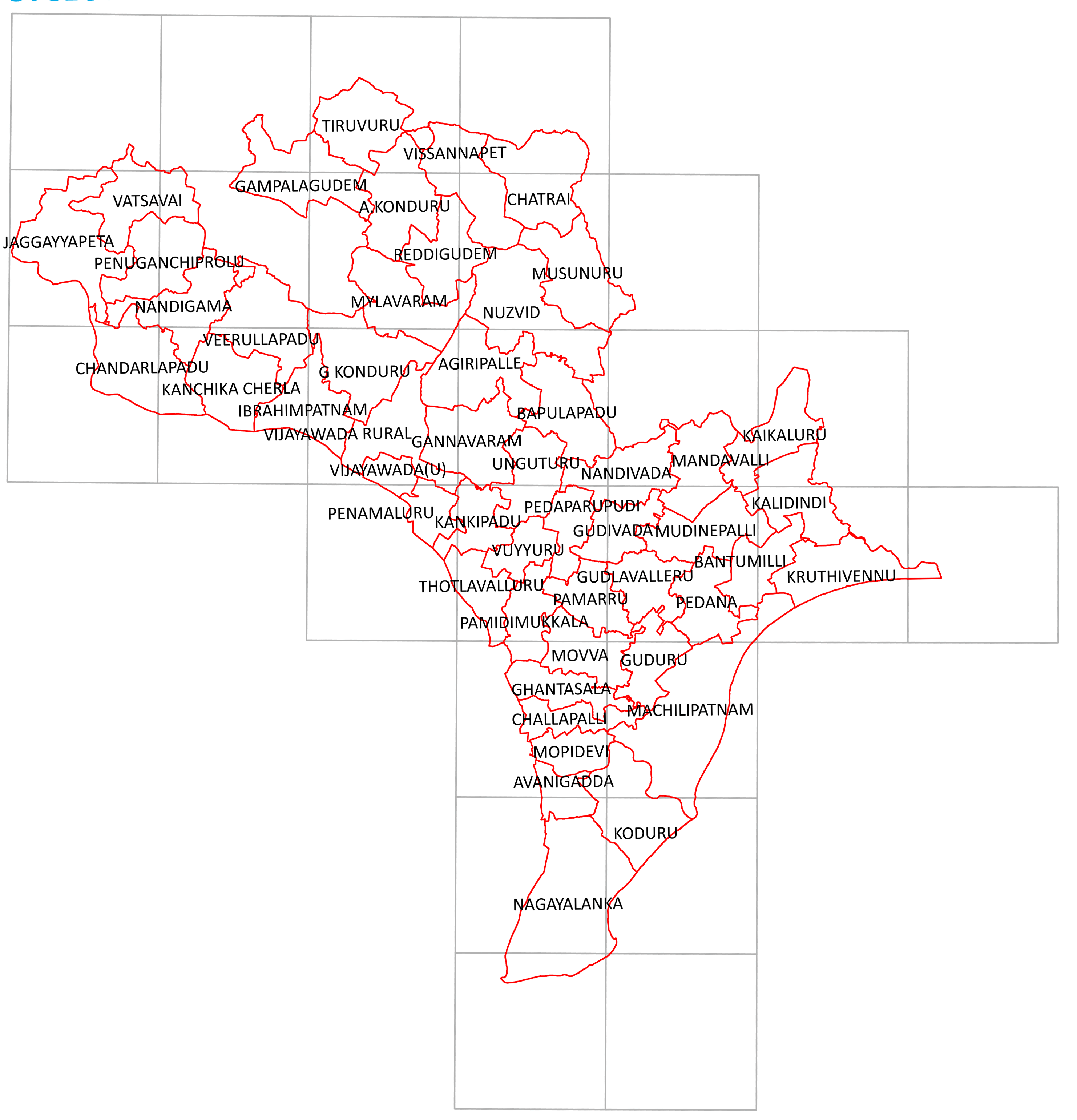 Storm surge inundation map for cyclone with wind speed 